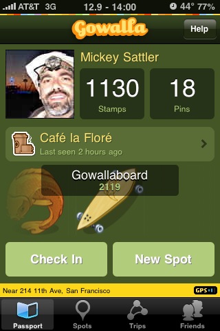 Gowalla on iPhone