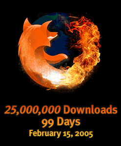 25,000,000 Firefox downloads