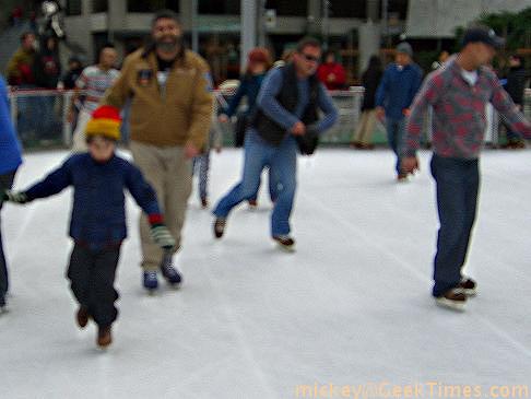 Isaac on ice skates