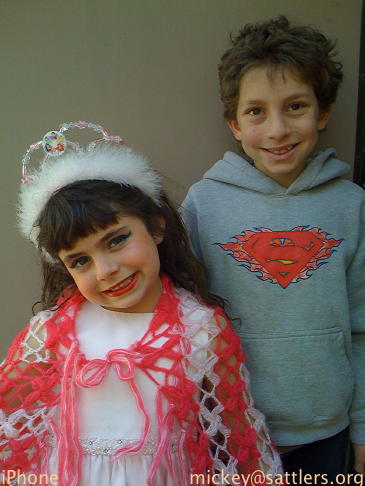 Purim: kids dressed up