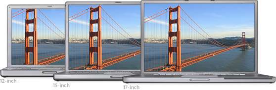 Apple G4 PowerBook sizes