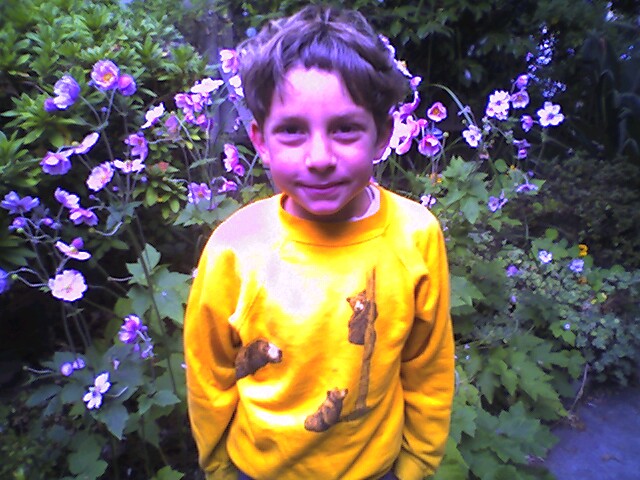 Isaac in our garden