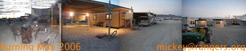 Burning Man 2006: Ranger HQ at dawn